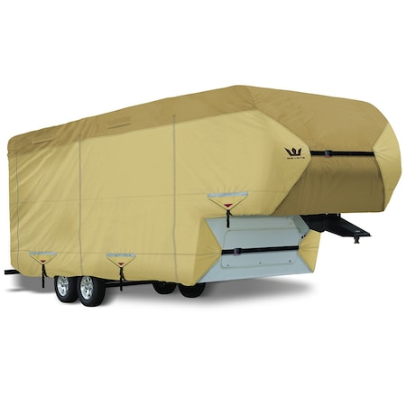 Eevelle S2 EXPEDITION Series, Fifth Wheel RV Cover, Tan Color, Fits 39-40ft Long RV EX2FW3940T